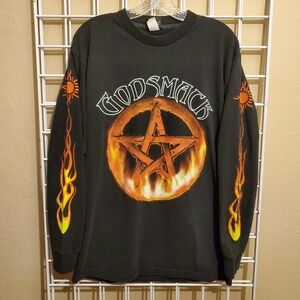 Godsmack Pentagram Sun Vintage Heavy Metal Band  Longsleeve Shirt